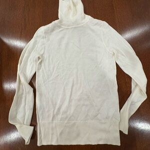 J. Crew Ivory Merino Wool Turtleneck